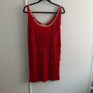 Halloween Fringe Flapper Dress and Headband